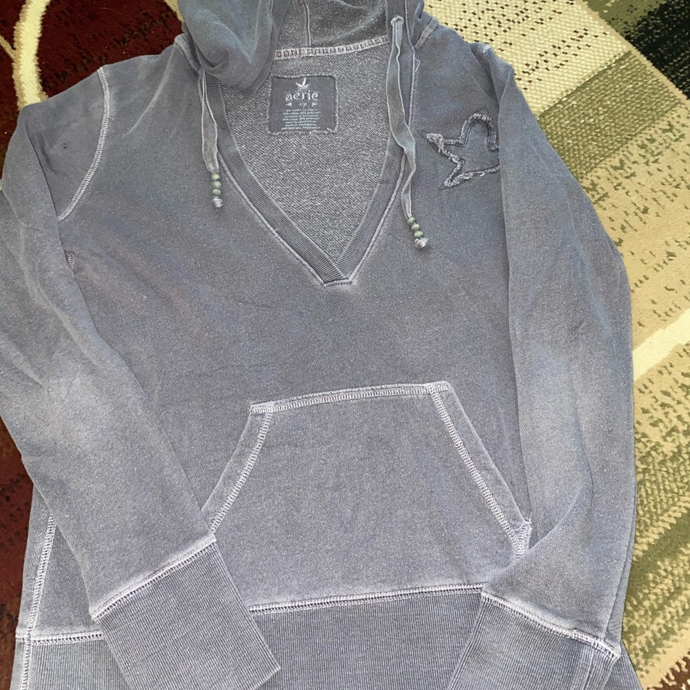 Aerie brand navy hooded pullover